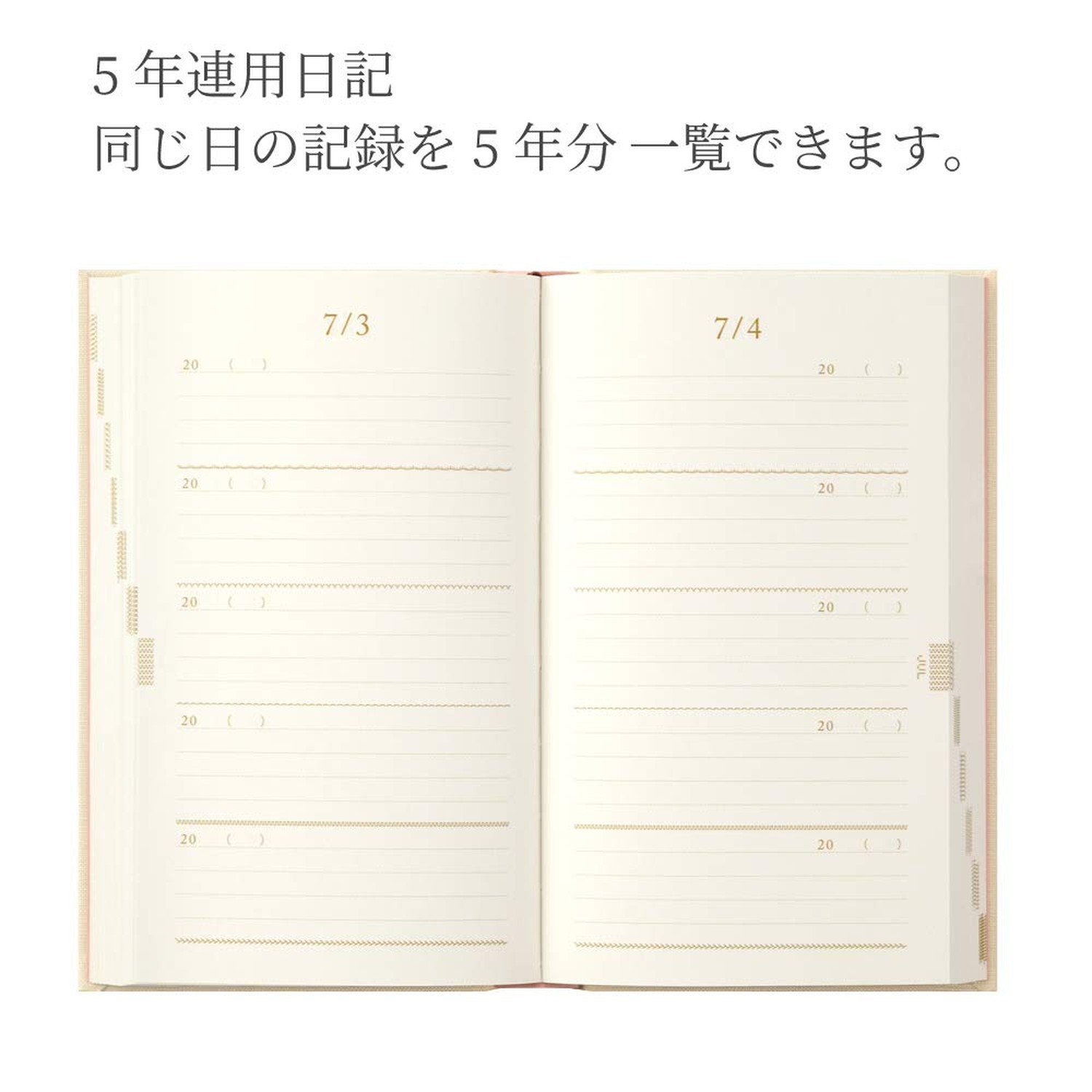 DESIGNPHIL Midori 12883006 Diary, 5 Years Consecutive Embroidery, Floral Prin…