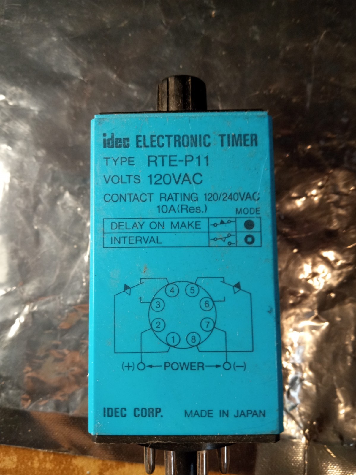 IDEC RTE-P11 Electronic Timer 120 VAC