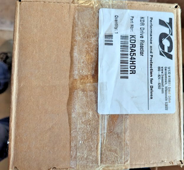 TCI KDRA4HDR Drive Reactor, 3 phase, 208/240VAC, .5-1.5HP, 2.4A (New / Sealed)