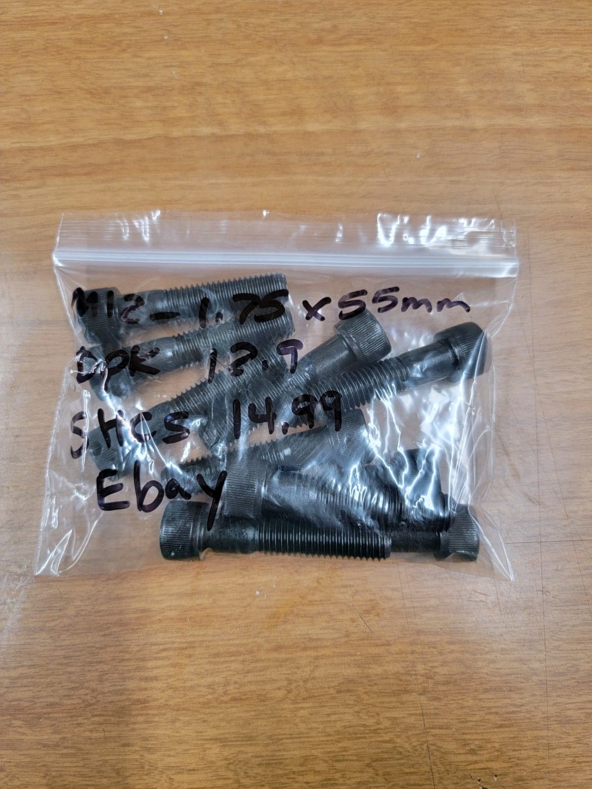 M12 -1.75 x 55mm, SHCS, BLK OXIDE, Class 12.9, 10pk, 18E