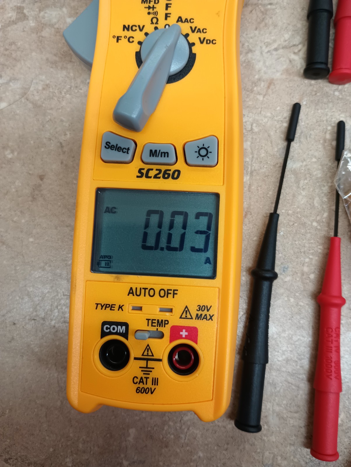 Fieldpiece SC260 Compact Clamp Meter W/ Leads & Probes