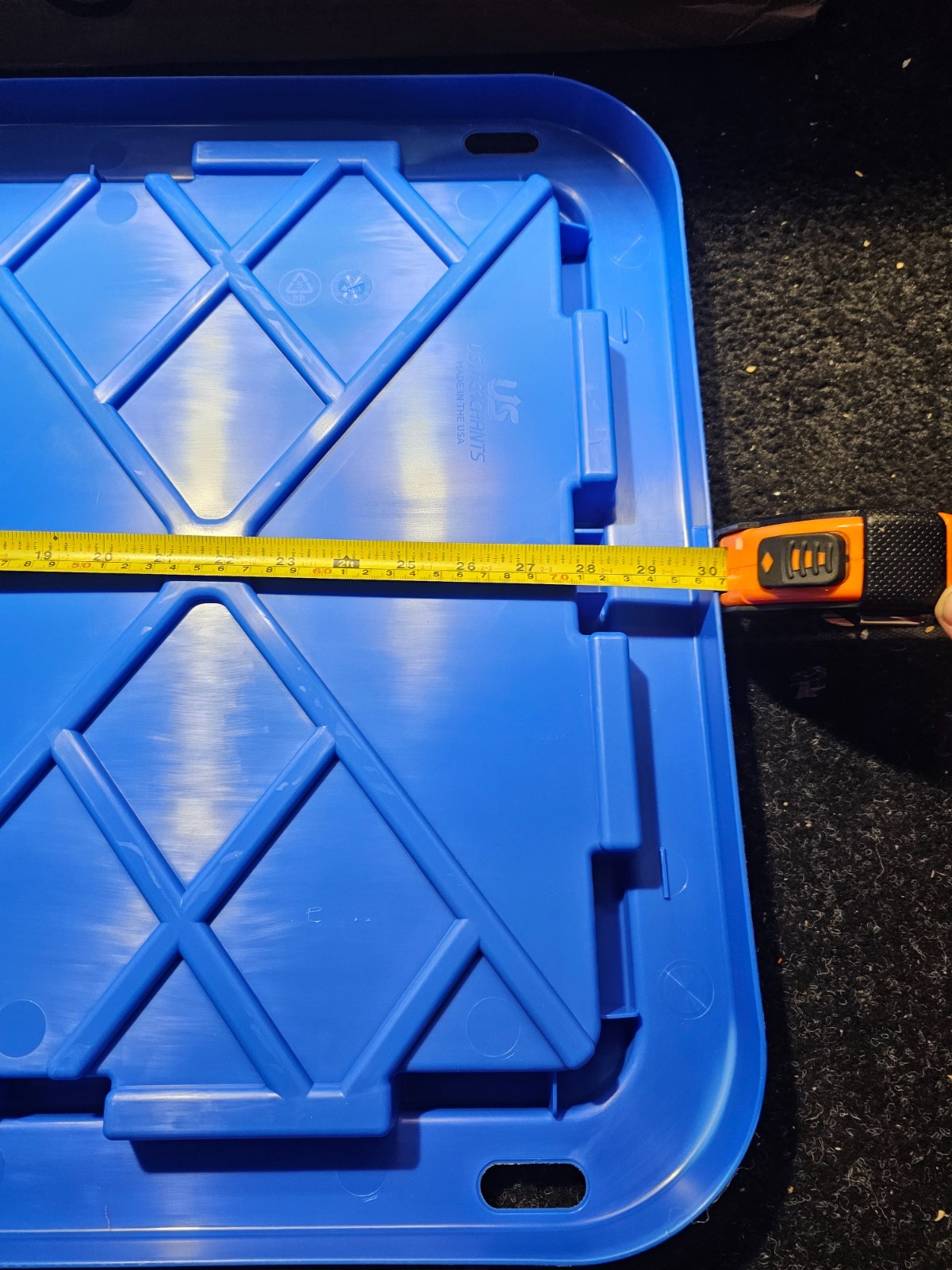 (QTY 2) Greenmade 30-in. x 20-in. Blue Snap Lock LID For 27 Gallon Storage Box