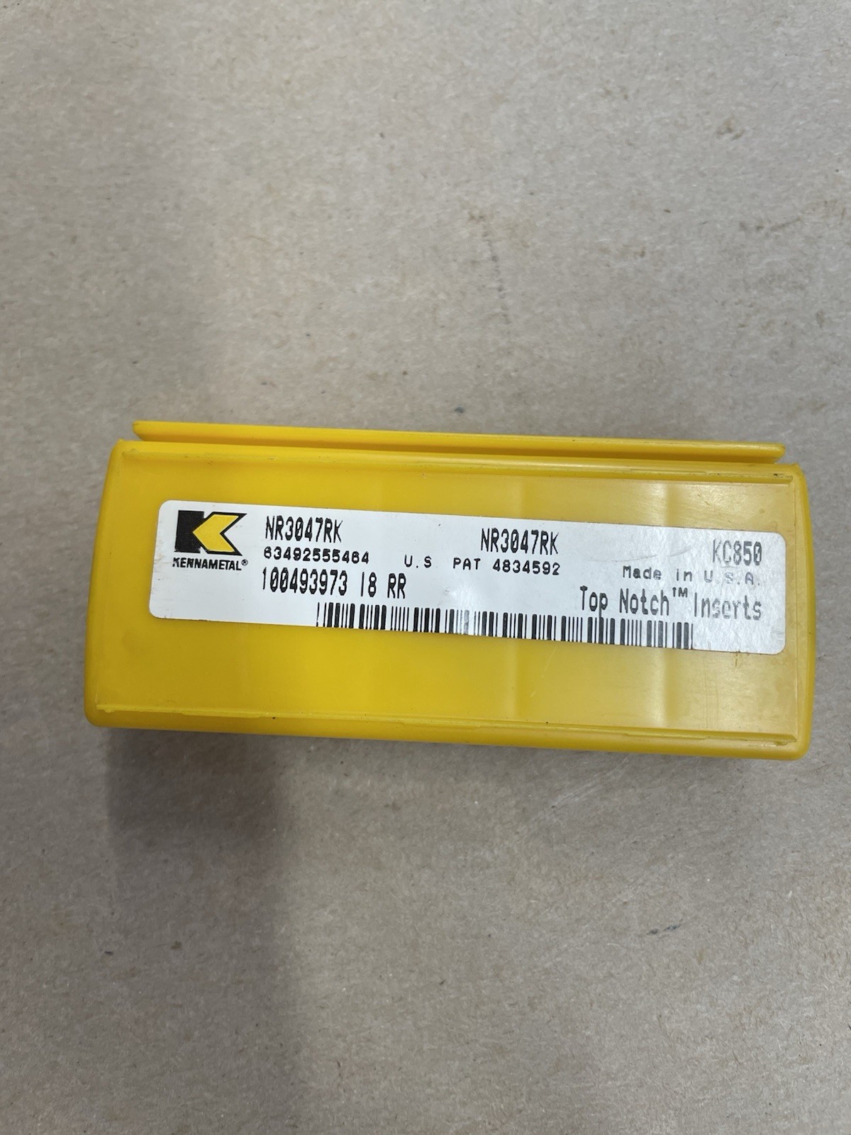 Kennametal NR3047RK KC850 Top Notch Insert Indexable Carbide, Pack of 5