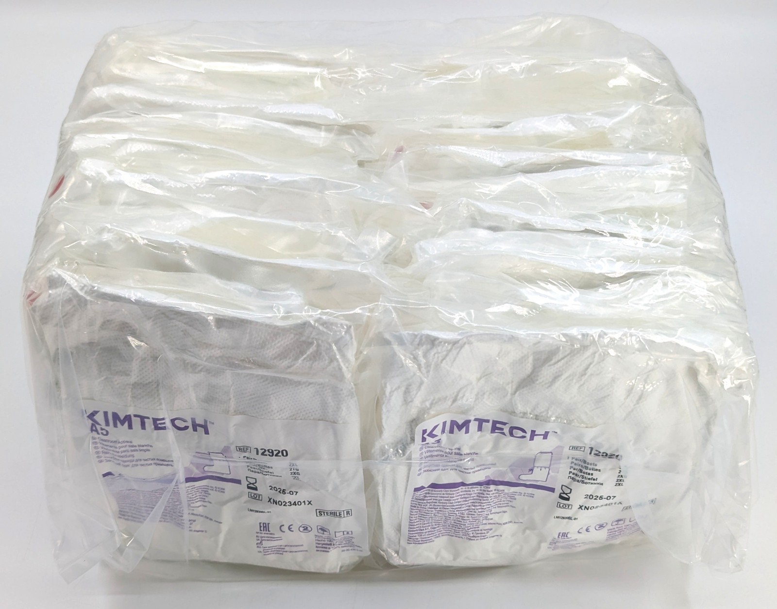 NOS! Lot of 25 Pairs Kimtech A5 Sterile Cleanroom Boot Covers 2XL, #12920