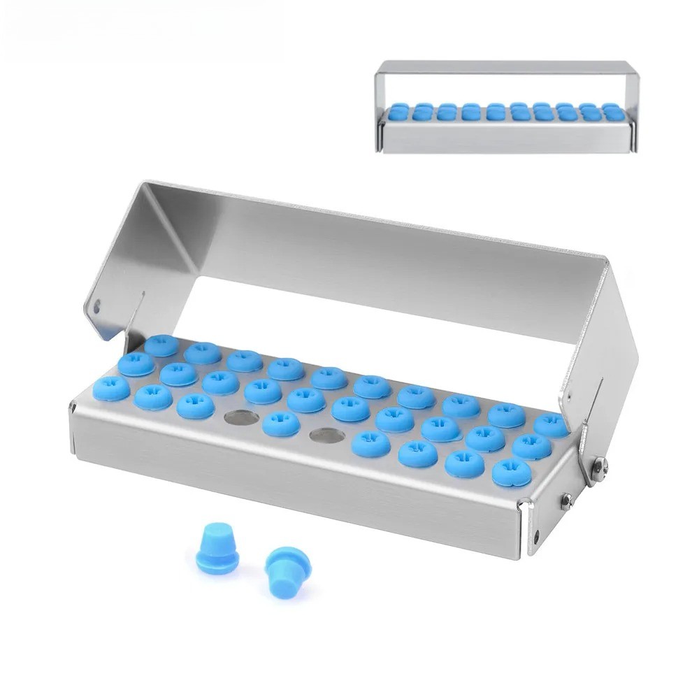8/12/30 H Dental Bur Holder Sterilizer Case Autoclavable Endo File Drills Block