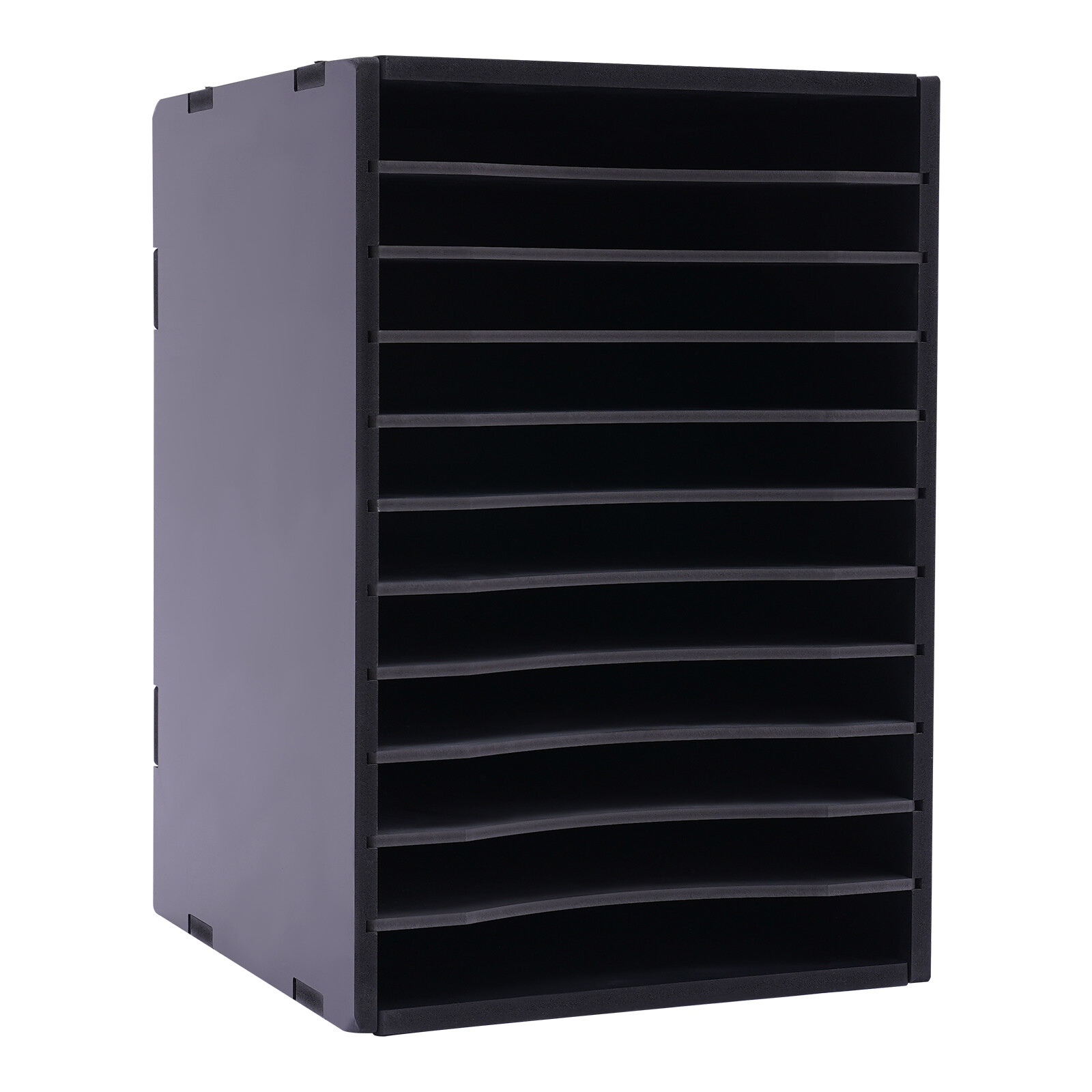 11Compartment Vertical Desktop Sorter File Storage Rack Desktop Organizer Holder