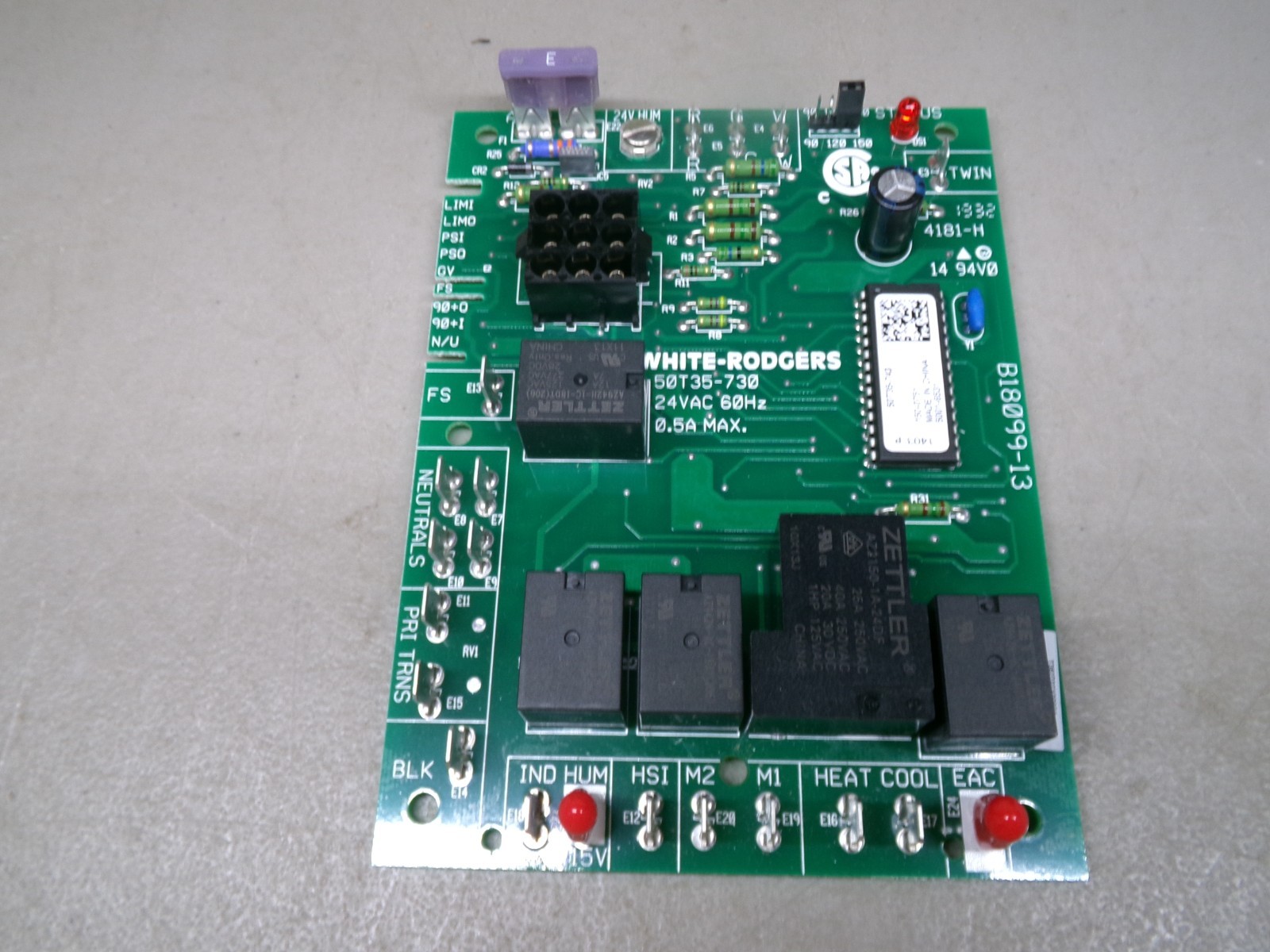 WHITE-RODGERS 50T35-743 FURNACE CONTROL CIRCUIT BOARD B18099-13