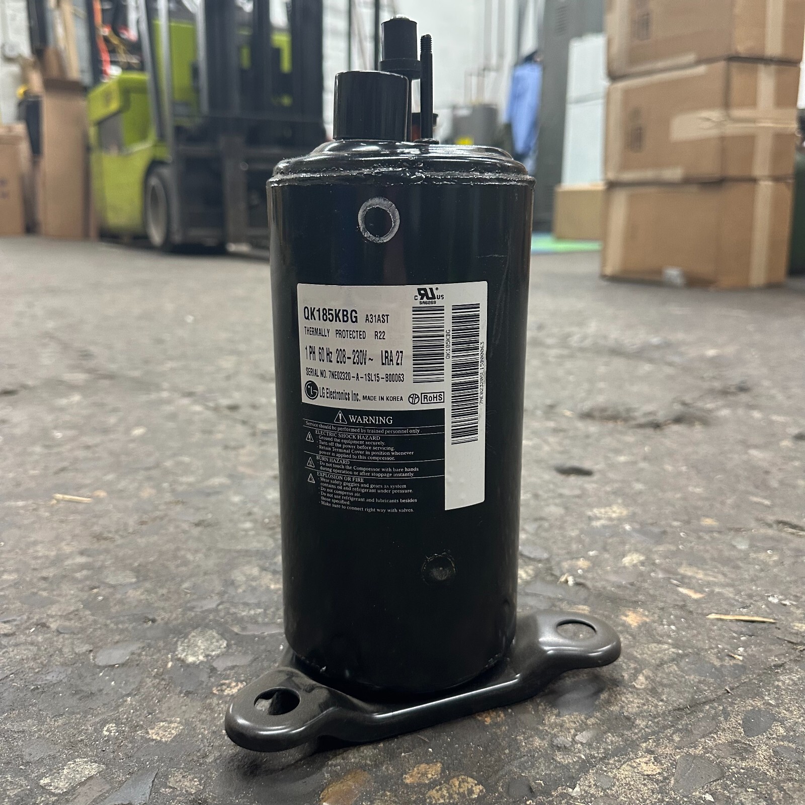 QK185KBG LG Daikin McQuay Compressor – 300044134, Rotary 1300 BTU 208-230/60/1