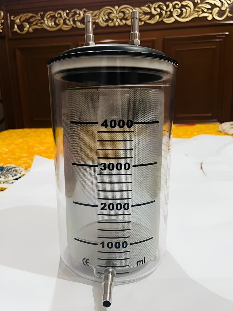 4000ml Fat Collection Canister with Steel Filter | Durable, Leak-Proof, Sterile