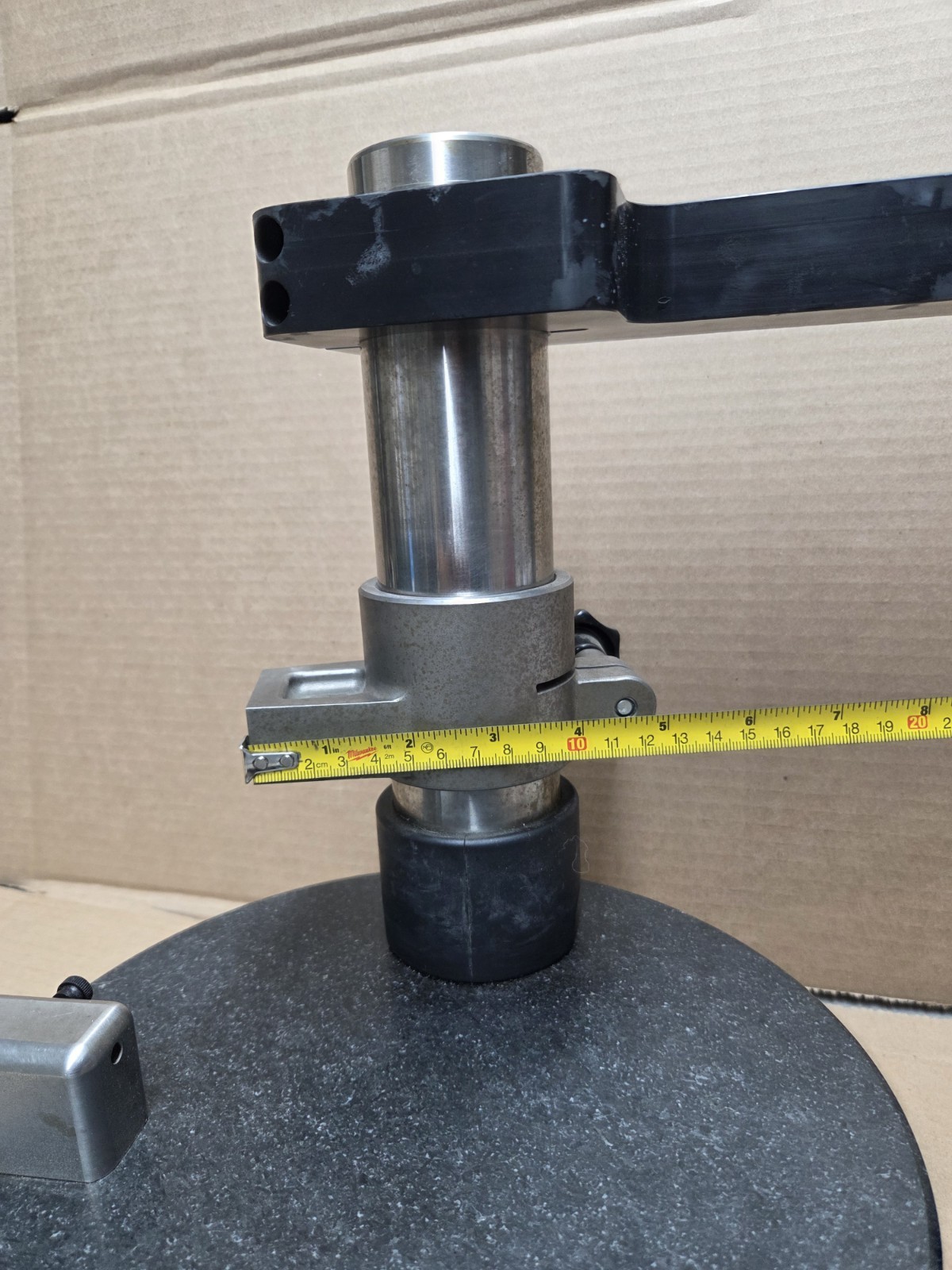 Heidenhain 244 154-01 MS 200 Gauge Stand, ø10in Base, ø3in x 10in Column