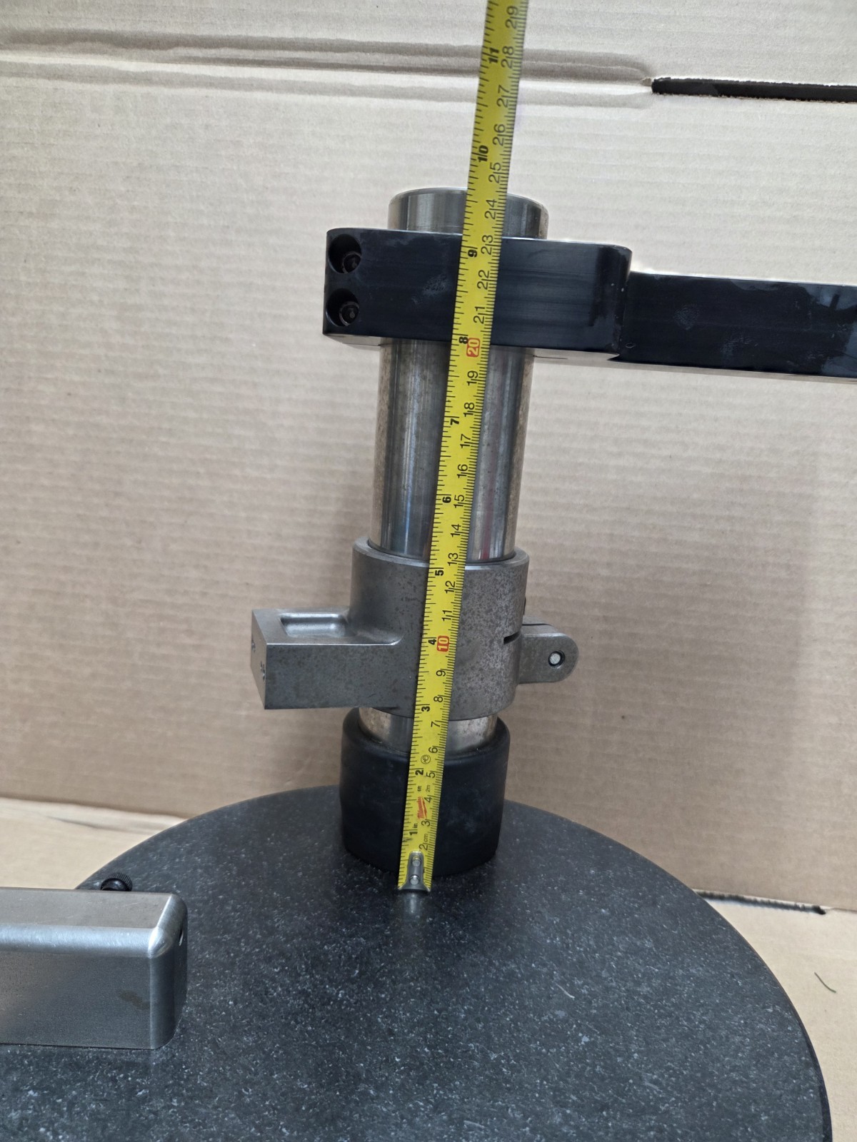 Heidenhain 244 154-01 MS 200 Gauge Stand, ø10in Base, ø3in x 10in Column