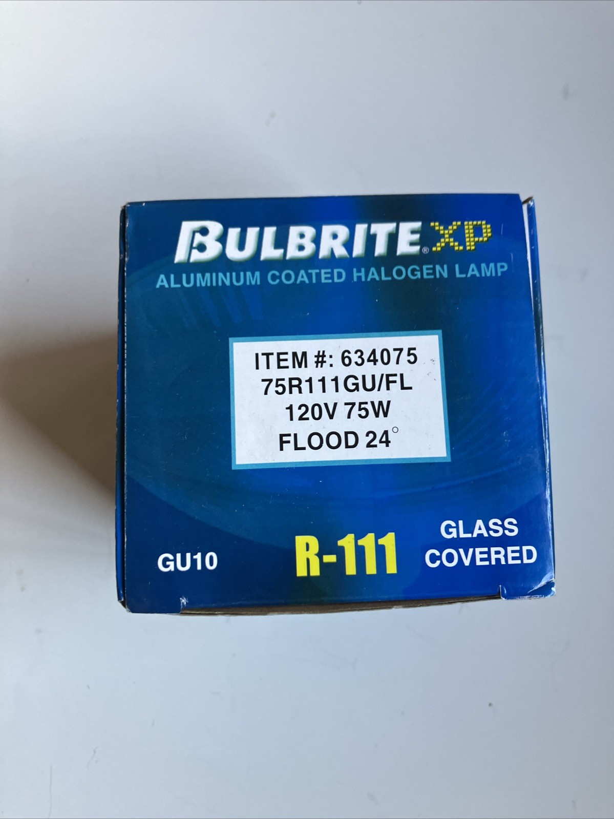 75R111GU/FL Bulbrite R111 75W GU10 Flood # 634075 Aluminum Covered Halogen NEW