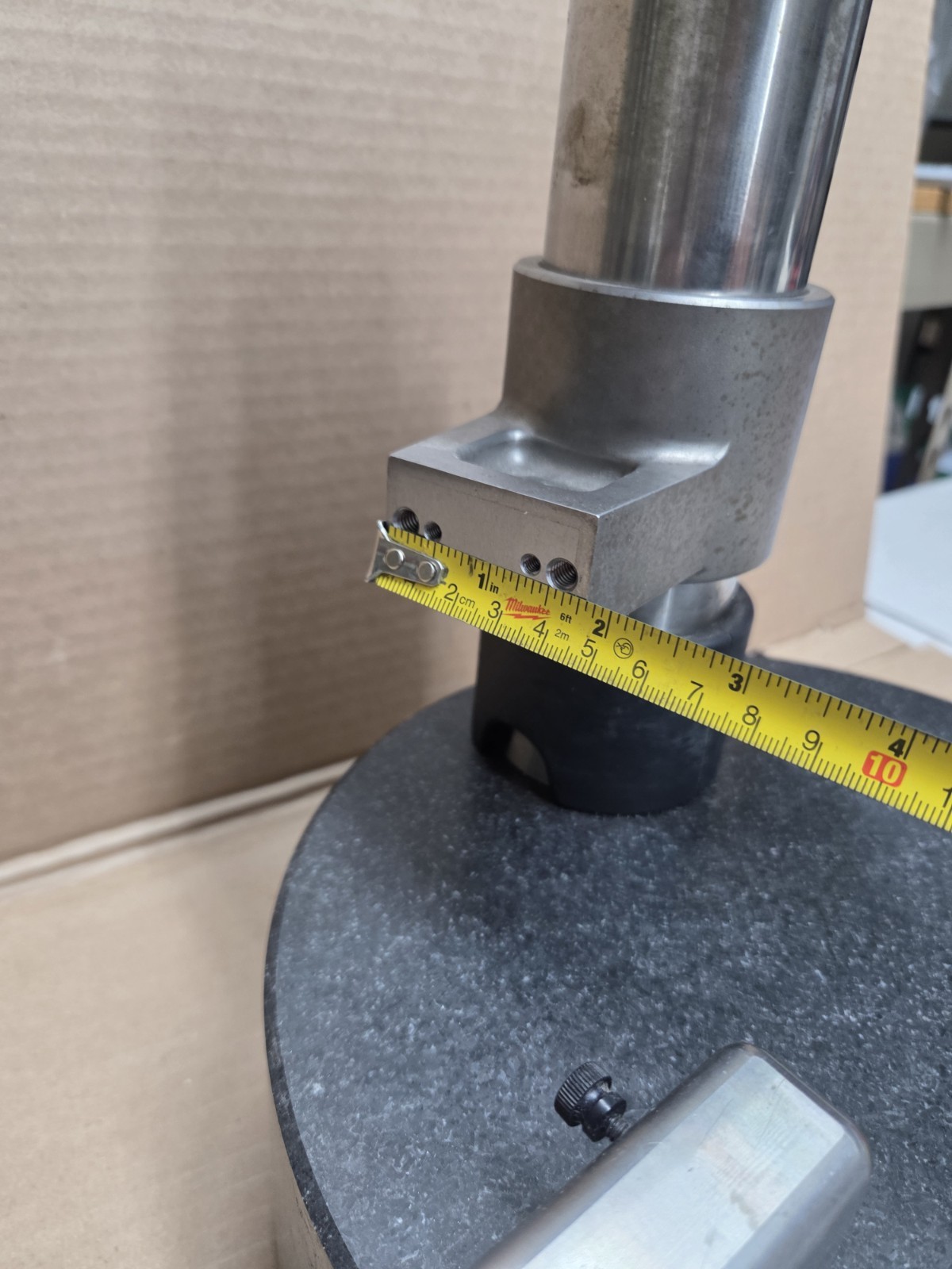 Heidenhain 244 154-01 MS 200 Gauge Stand, ø10in Base, ø3in x 10in Column