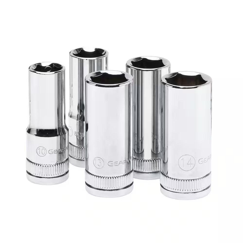 3/8 In. Drive 6 Point Mid Length Metric Socket Set (14-Piece)