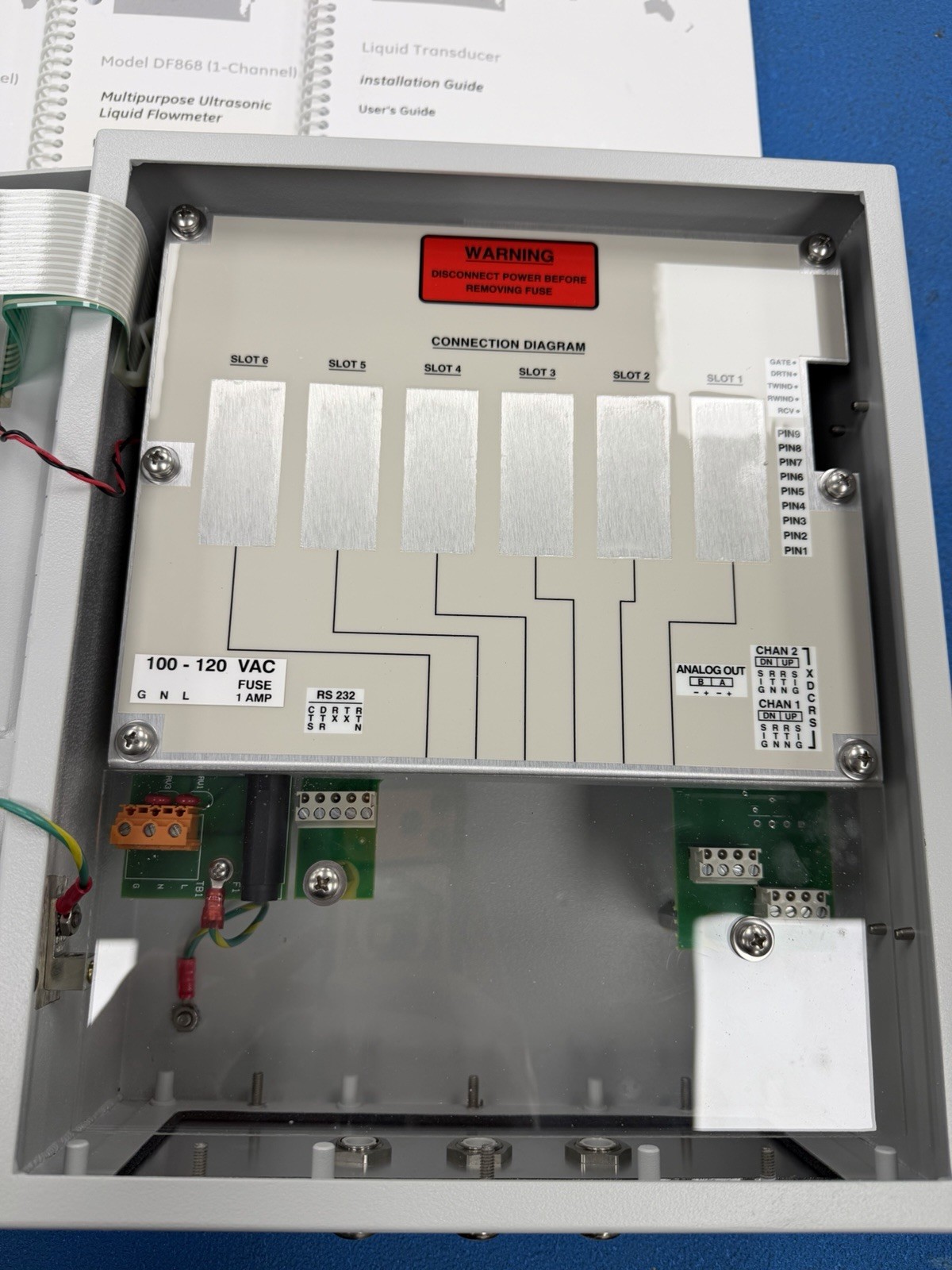 GE DF868 Panametrics Ultrasonic Flowmeter with UTXDR 4 MHz Flow Transducer