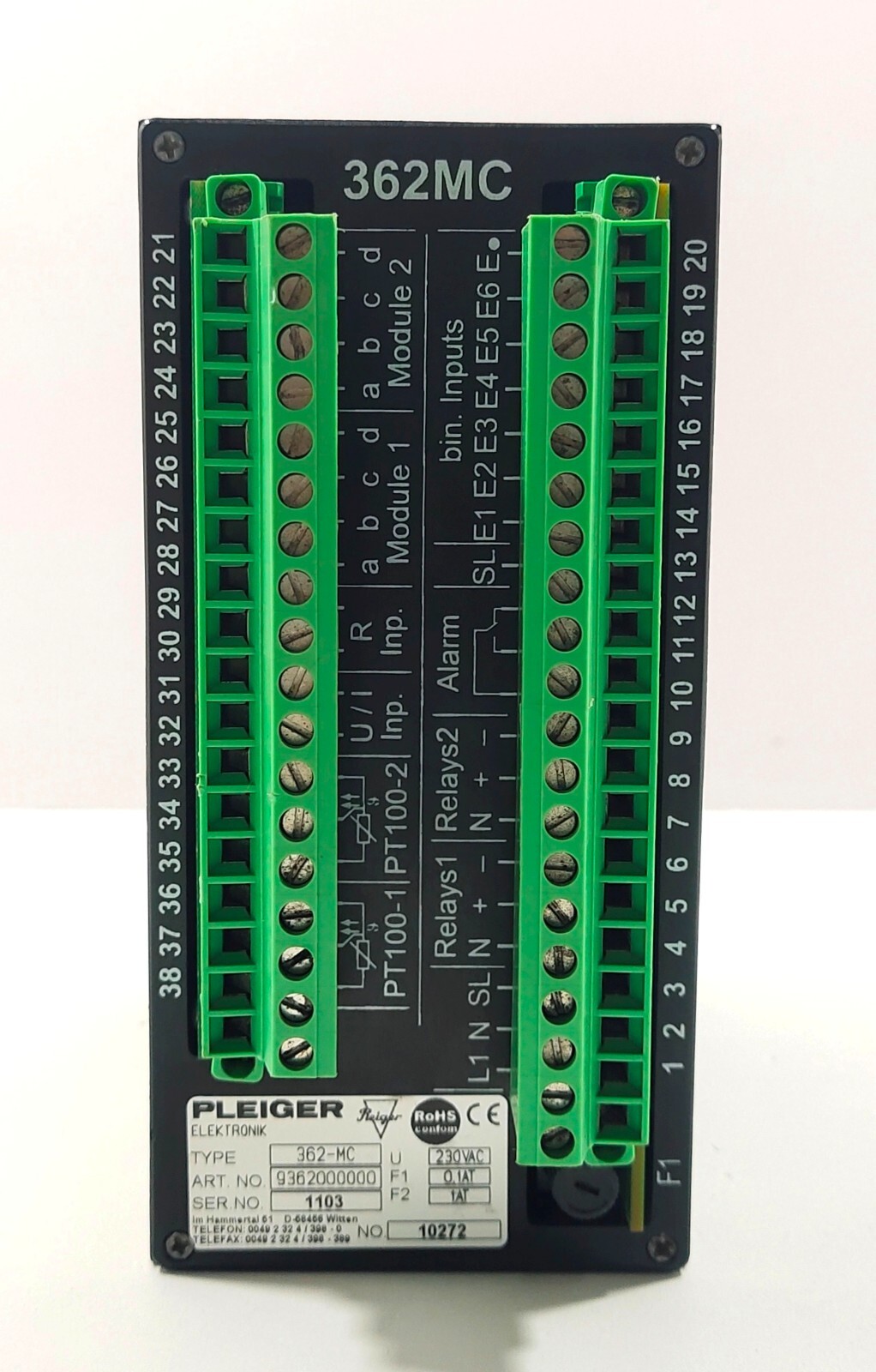 PLEIGER ELEKTRONIK 362-MC MULTI FUNCTION CONTROLLER 9362000000