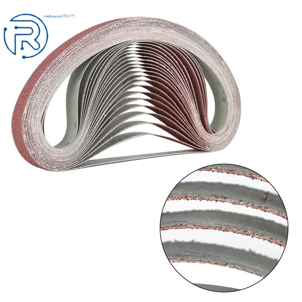 24 Pcs 1″ × 30″ Aluminum Oxide Belt Sanding Belts 60 80 120 150 240 400 Grit New