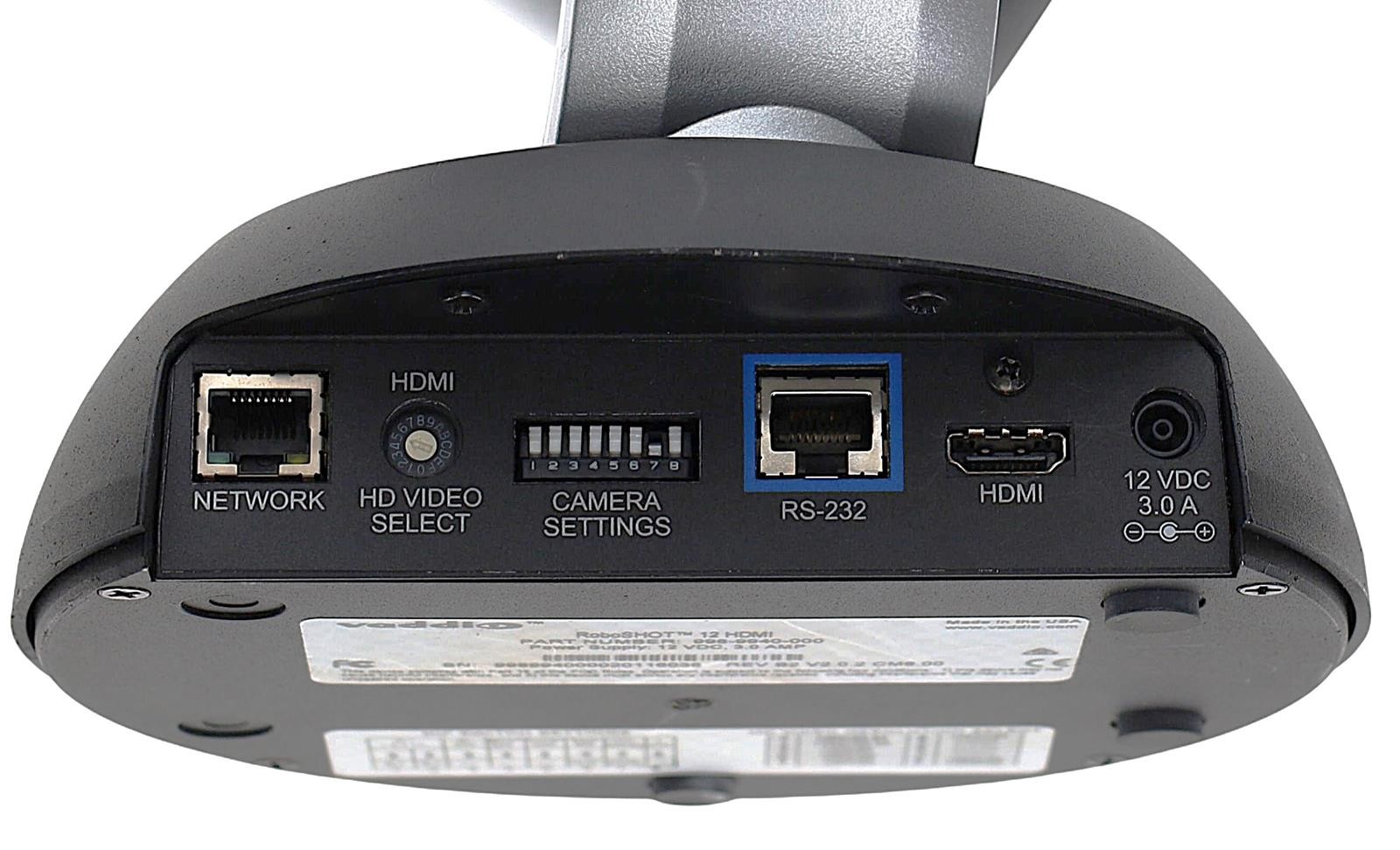 VADDIO ROBOSHOT 12HDMI 998-9940-000 PTZ CONFERENCE CAMERA