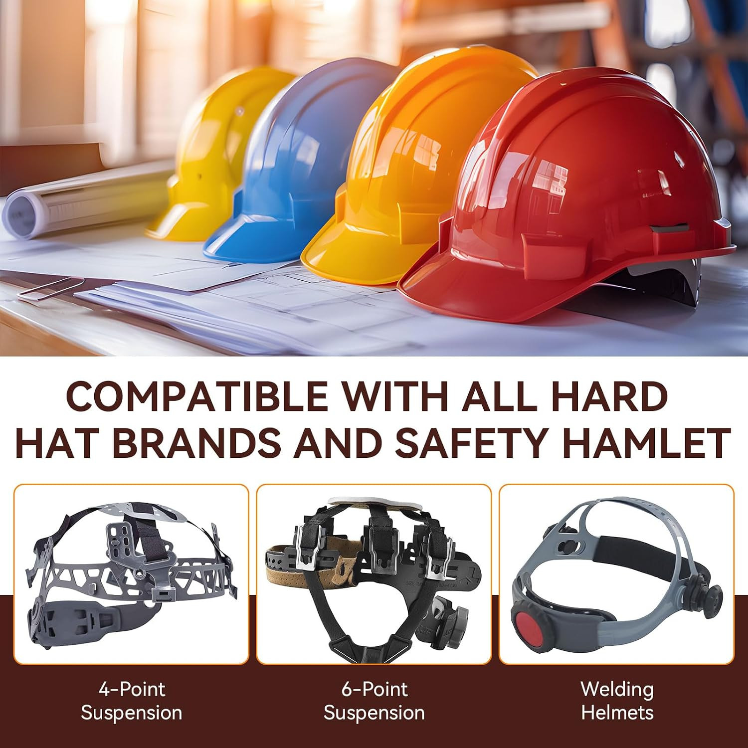 3-Pack Hard Hat Sweatband Washable Cooling Safety Helmet Insert Reusable Hard…