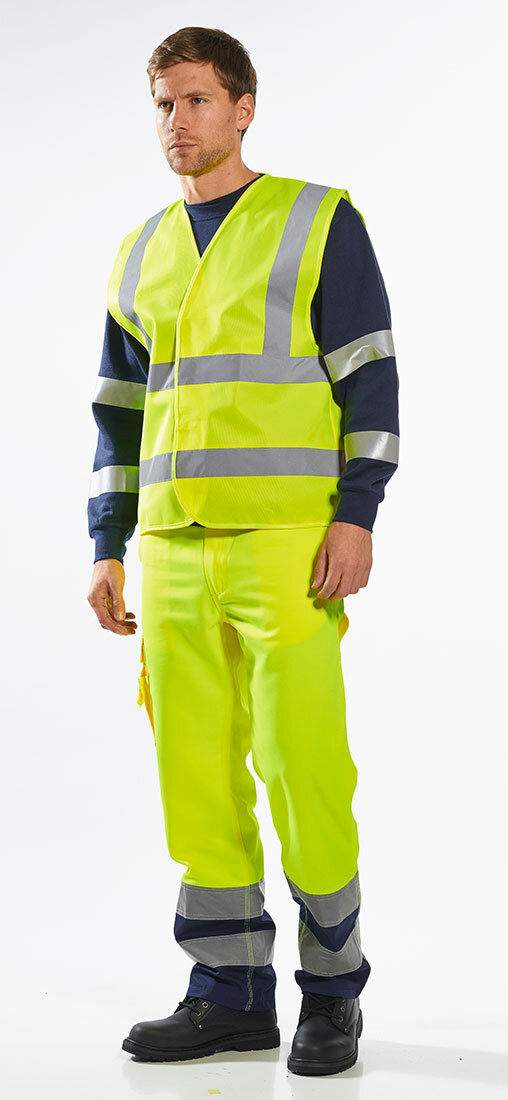 Portwest C470 Hi-Vis Reflective Two Band & Brace Lightweight Cooling Vest ANSI