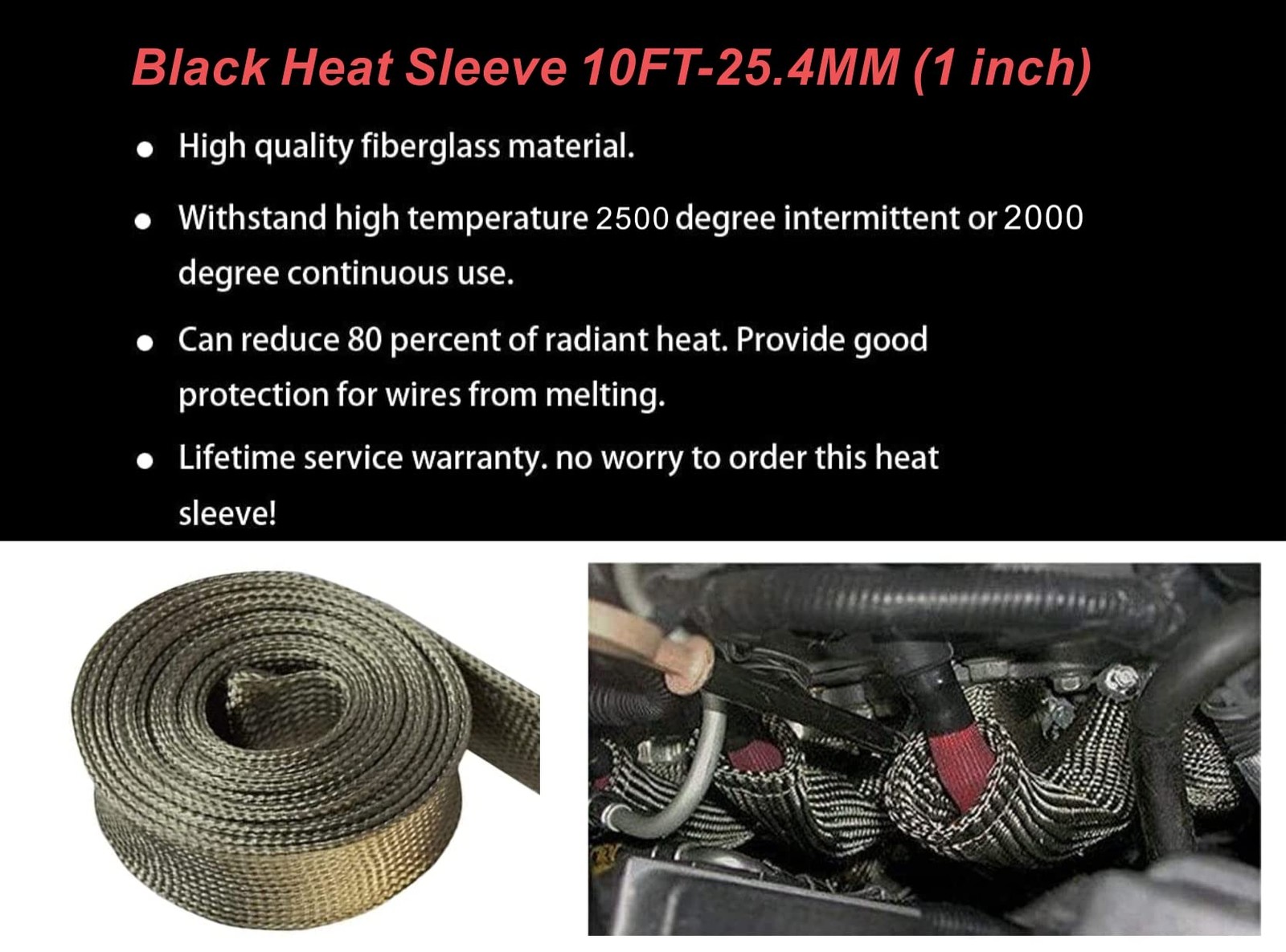 HighTemperature Heat Shield Sleeve for Fuel Lines, Hoses, and Cables 2500°F