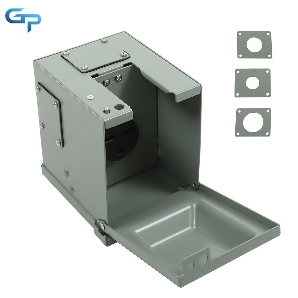 30 Amp 250 Volt NEMA 6-30R Outlet Box, Enclosed Weatherproof Outdoor Electrical
