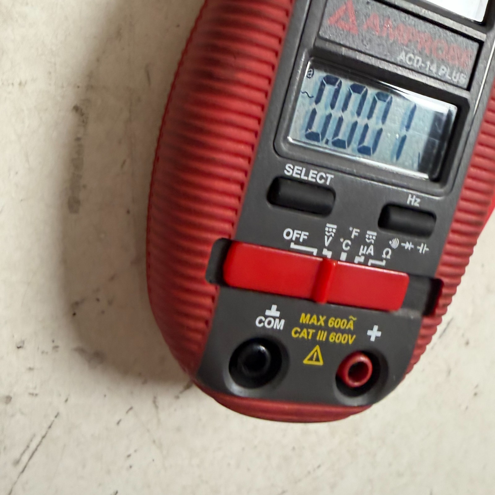 Amprobe ACD-14 PLUS Red CAT III 600V Handheld Dual Display Clamp-On Multimeter