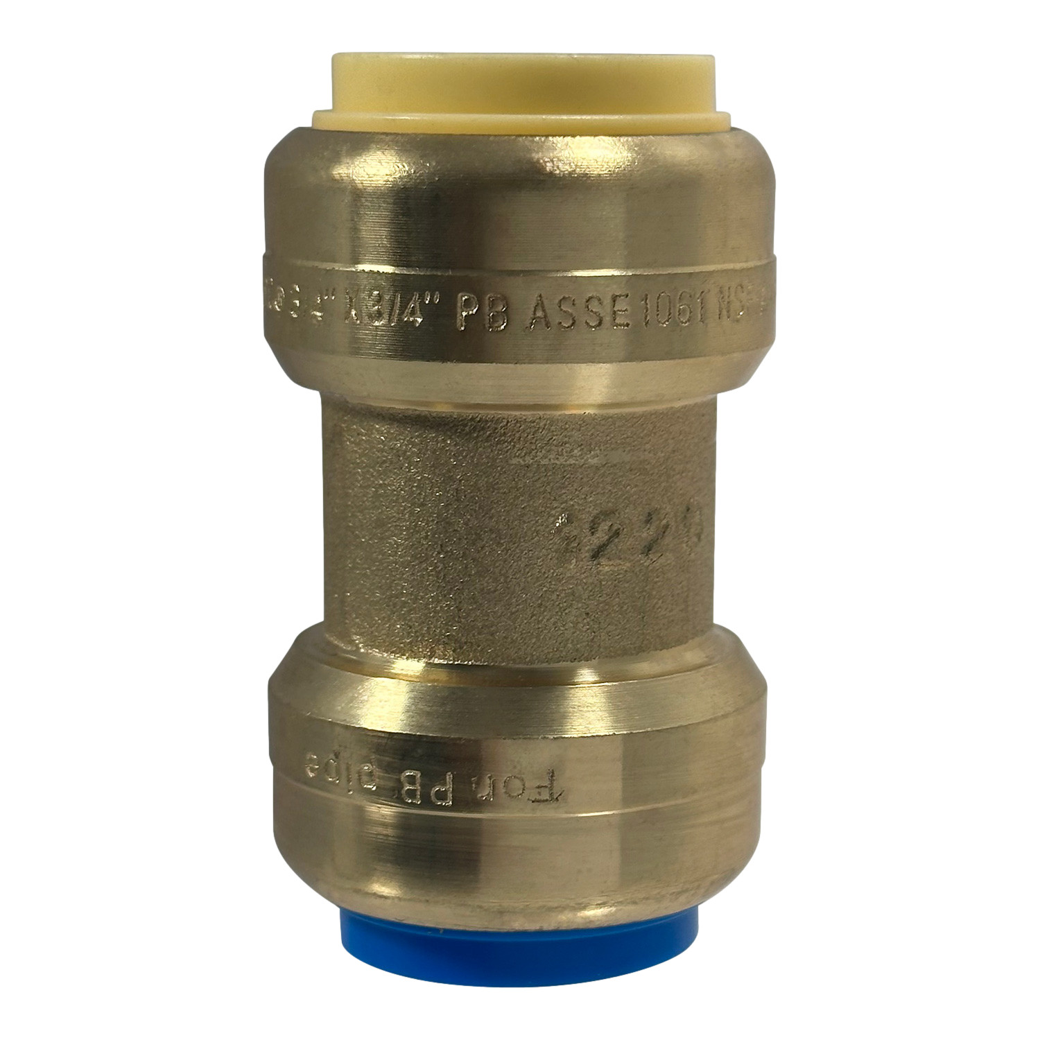 10) 3/4″ X 3/4″ PB (POLYBUTYLENE) SHARKBITE STYLE CONVERSION PUSH FIT COUPLINGS