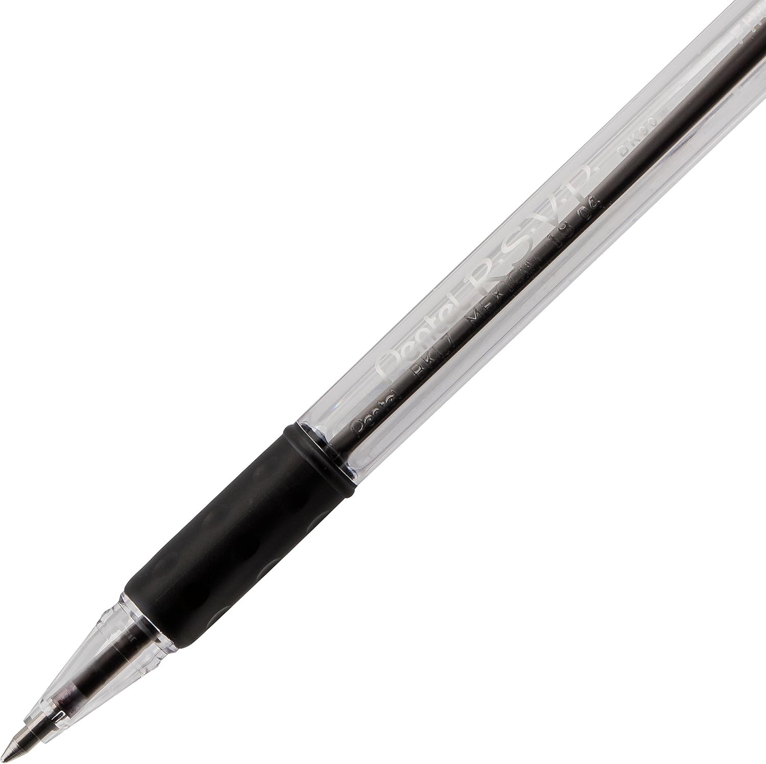 RSVP Ballpoint Pen, (0.7mm), Fine Line, Black Ink, Pack of 5 (BK90PF5A)