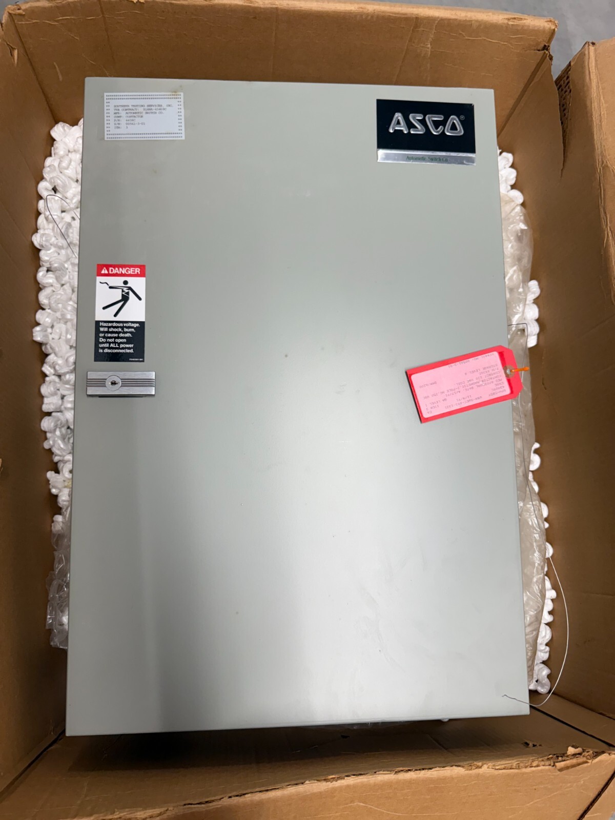 ASCO Automatic Open Transfer Switch 4436C 250VDC 100A Contacts, 120VAC Coil
