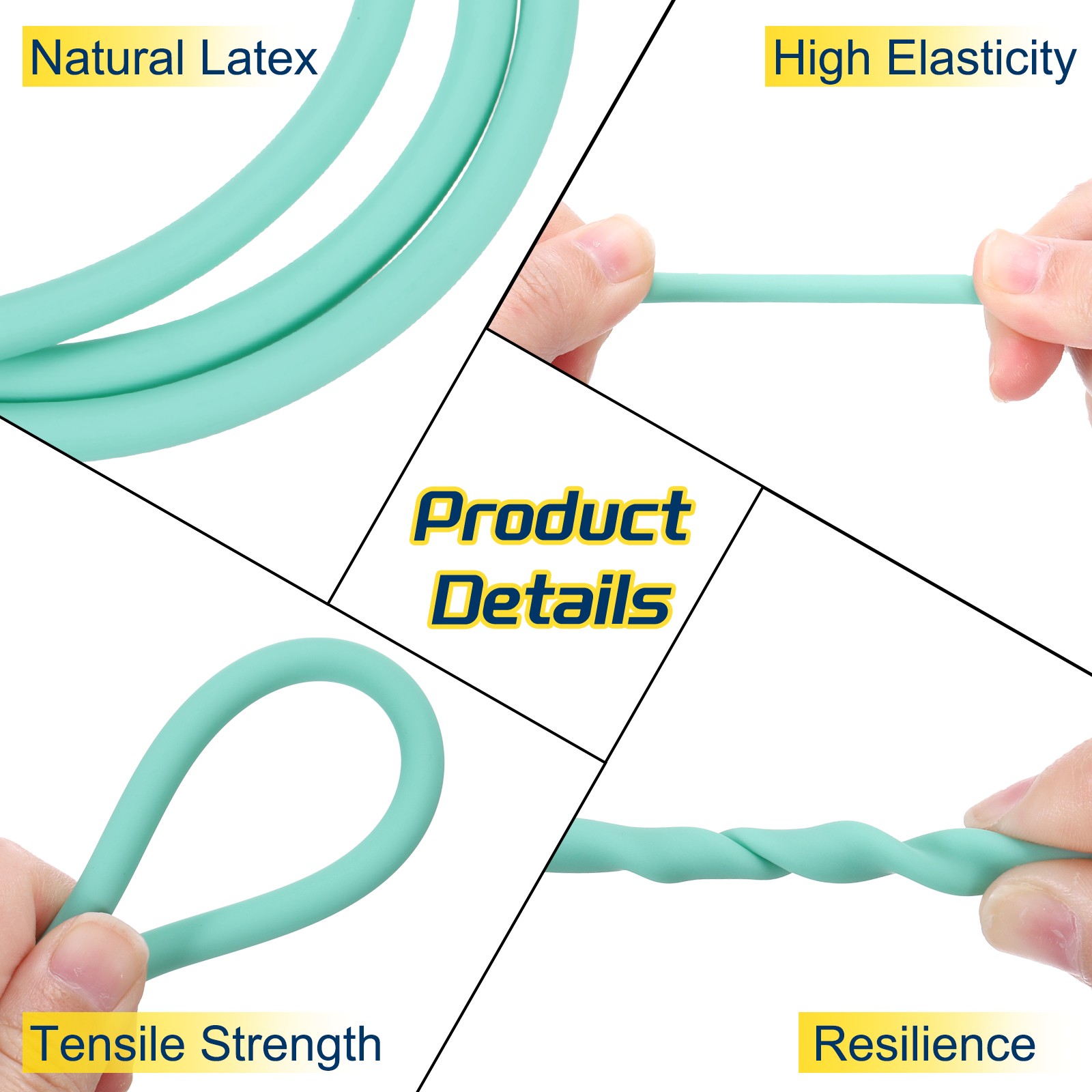 13 Ft(4M) Latex Rubber Tubing, 1/8″(3mm)ID 1/4″(6mm)OD, Powder Blue