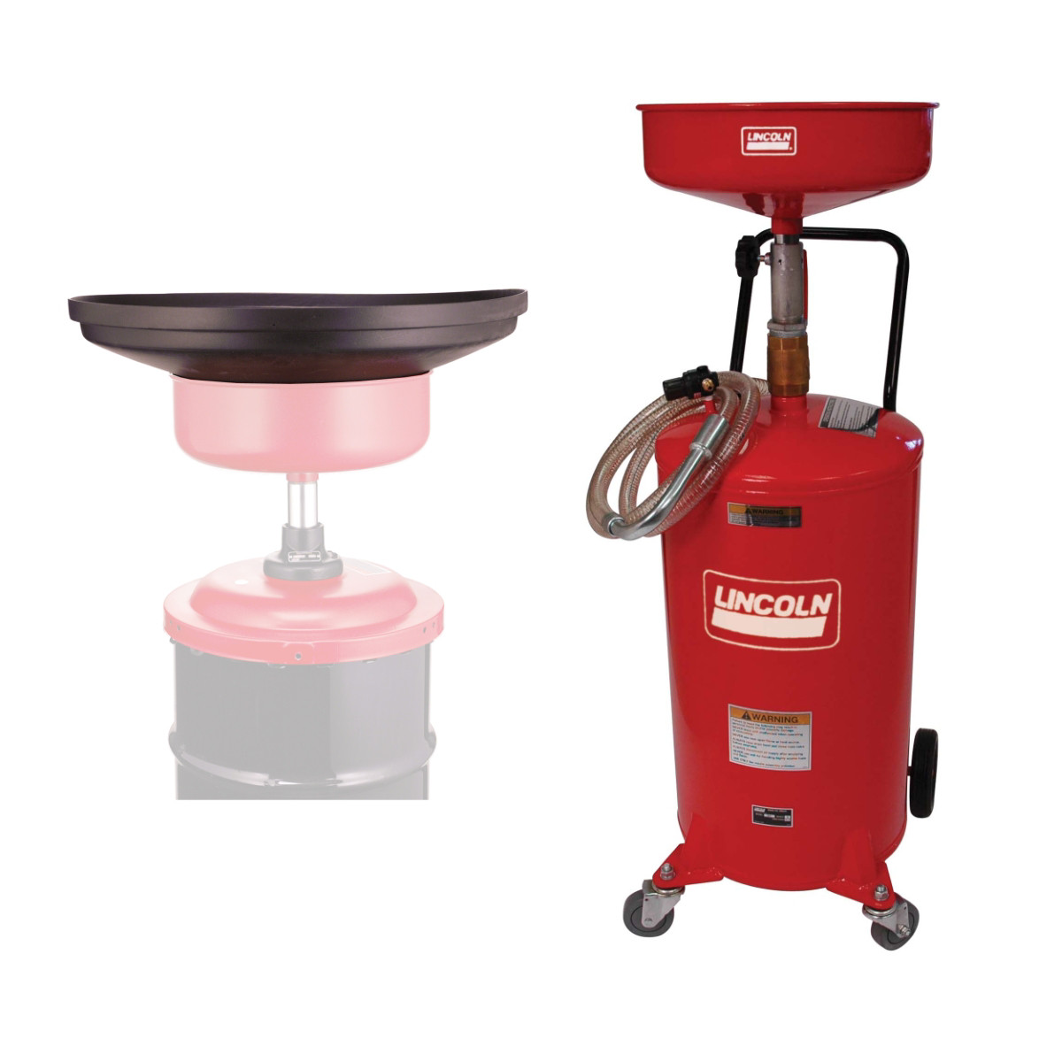 Lincoln Industrial 1210B 18 Gallon Oil Drain w/ 24.5in Funnel