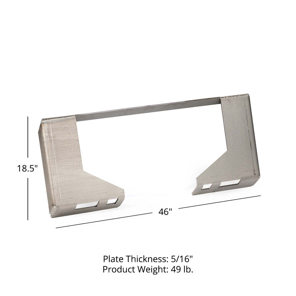 Titan Attachments 5/16in Universal Quick Tach Cut Out Mount Plate, Thick Plate