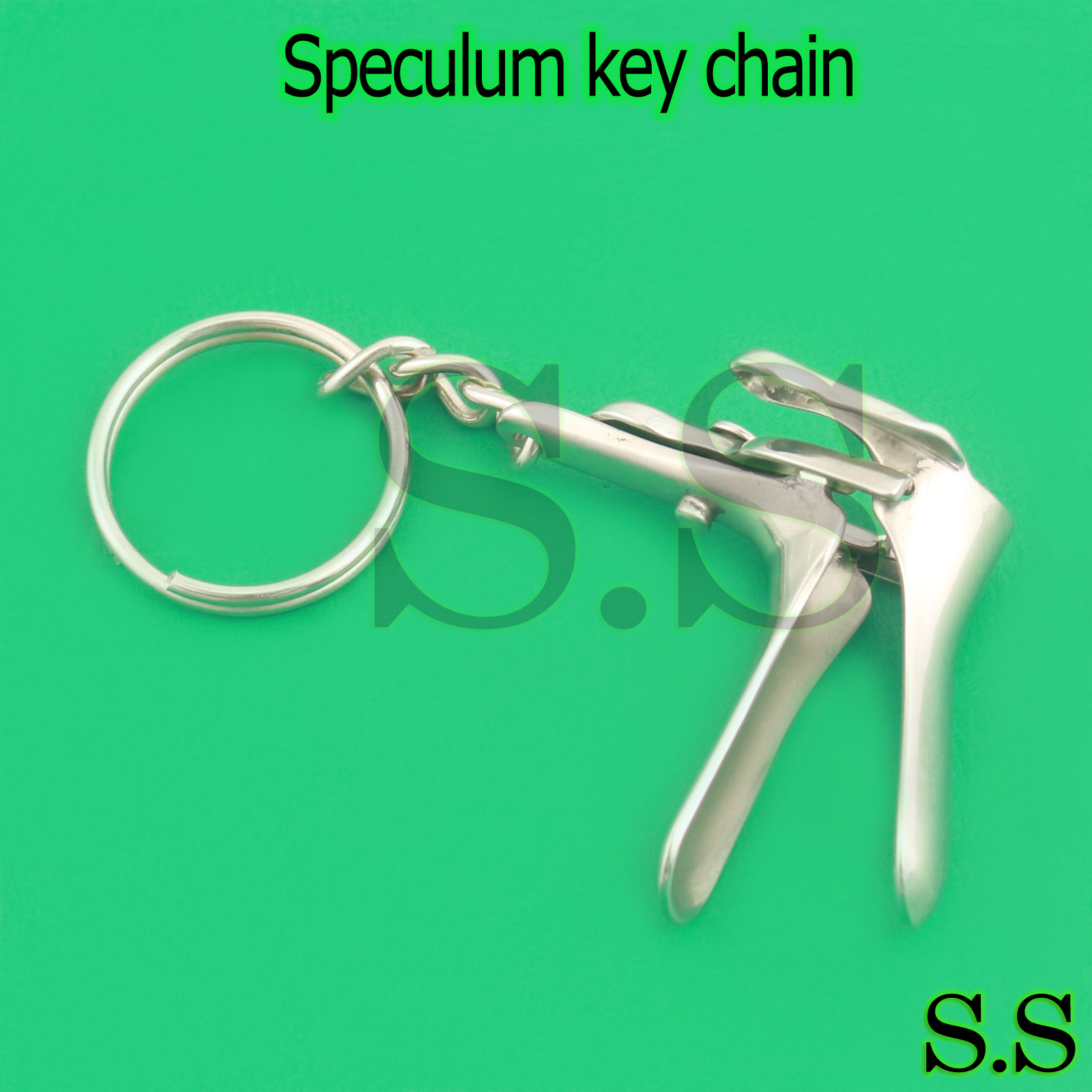 GYN Speculum keychain Stainless Steel