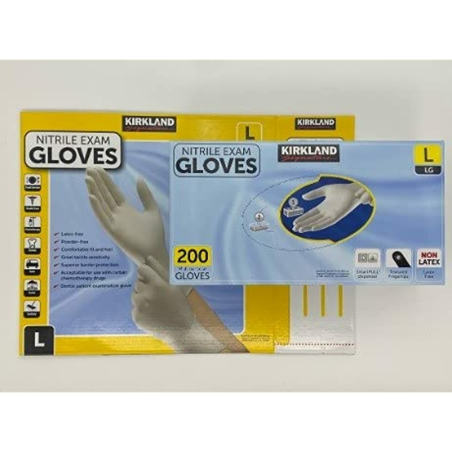 Kirkland Signature Nitrile Exam Gloves, Box of 200, Large