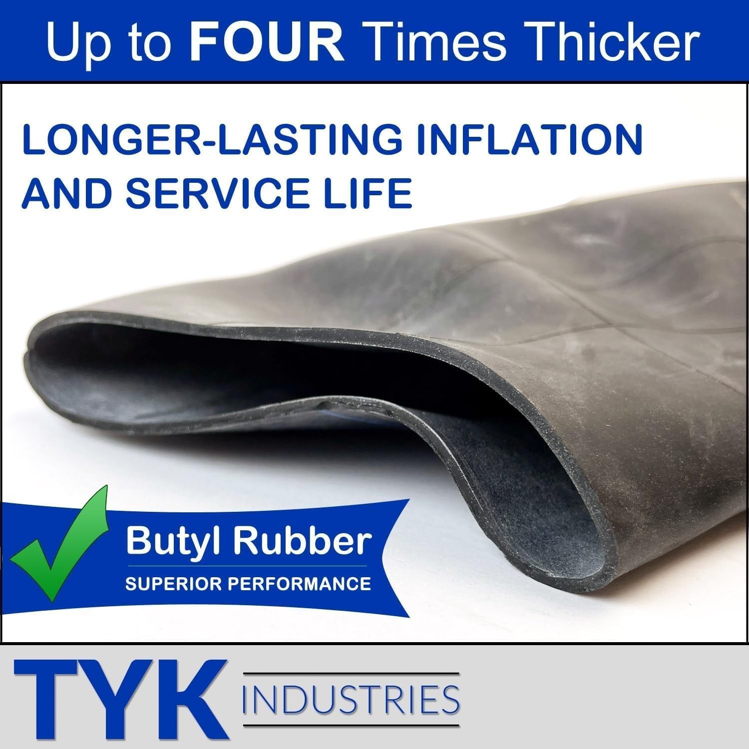 5.90-16 Farm Tractor Implement Tire Inner Tube with a TR15 Wide Base Rubber Valv