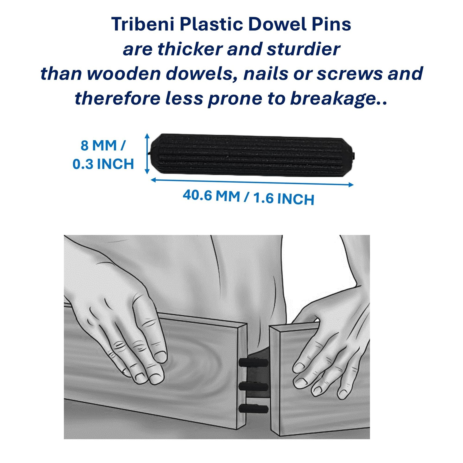 Plastic Dowel Pins: Secure Joining for Woodworking, Furniture & DIY Projects …