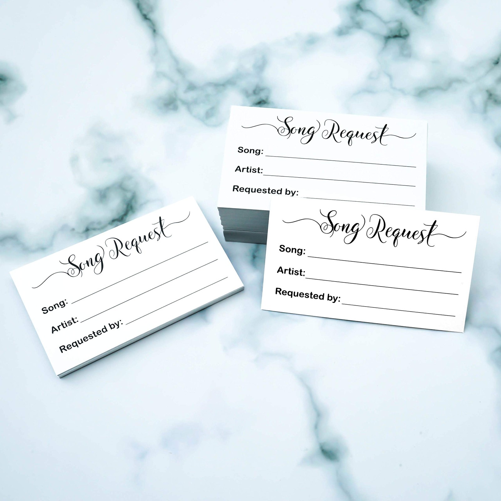 100 Song Request Cards Play Song at Wedding Reception Prom Dance Party Band D…