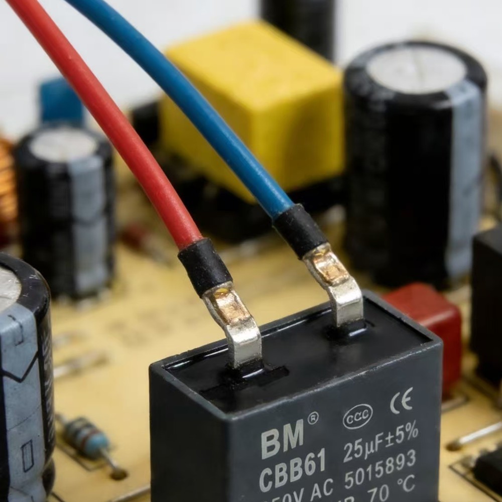 CBB61 250V Fan Capacitor 250 VAC 4/5/6/8/10/12/15/20/24/25 UF 2 PINS