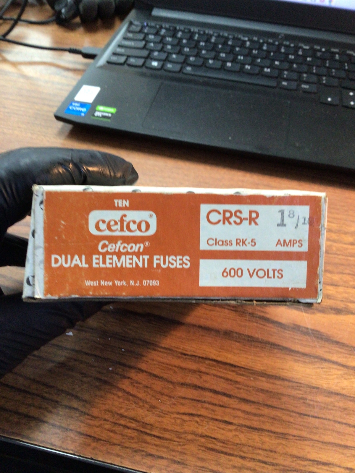 (10-PCS 1-BOX) Cefco Duel Element Fuses CRS-R 1-8/10-AMPS Class RK-5 (VR8)