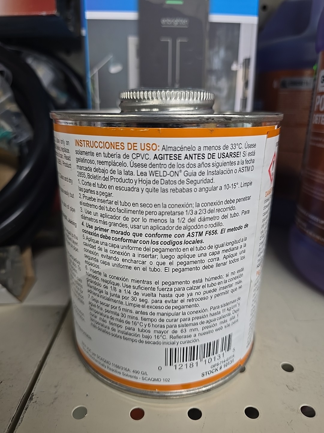 Weld On 714 CPVC Heavy Bodied Medium Setting HD Cement 1 Quart Gray Exp 10/2027