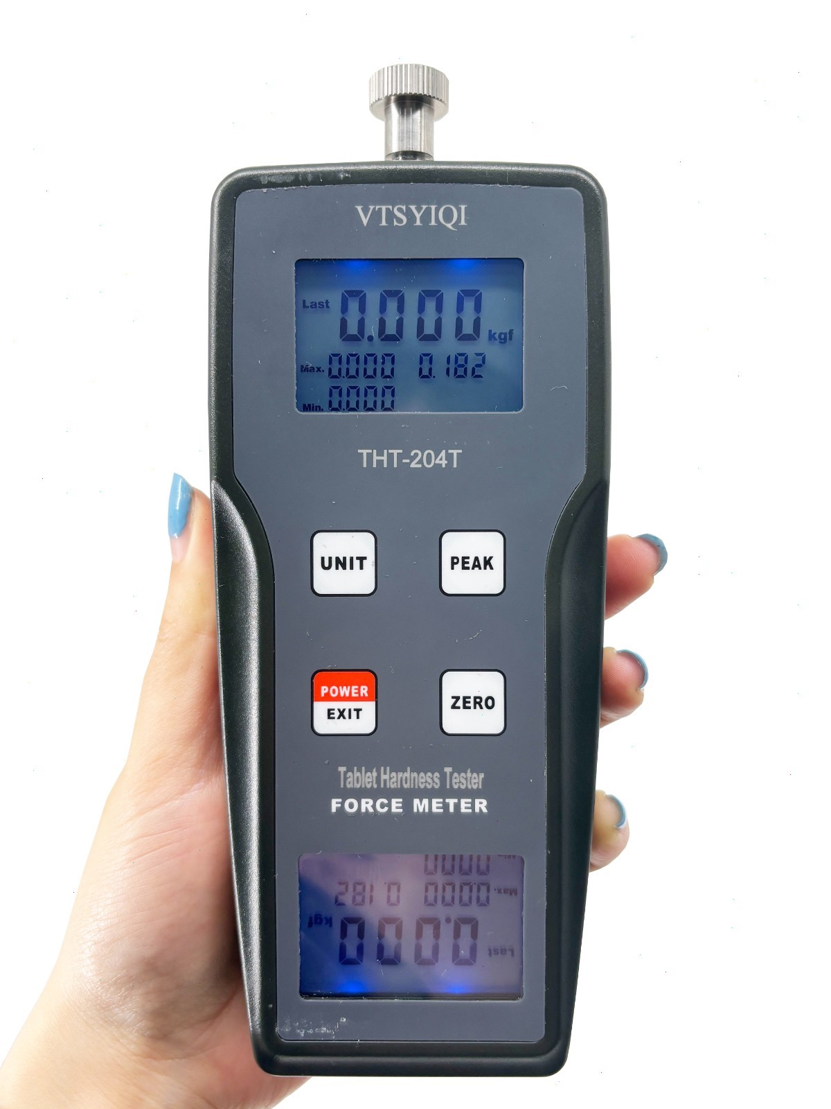 Tablet Hardness Tester Machine with Precision ±0.5%FS (Range) + 1 Digital Peak
