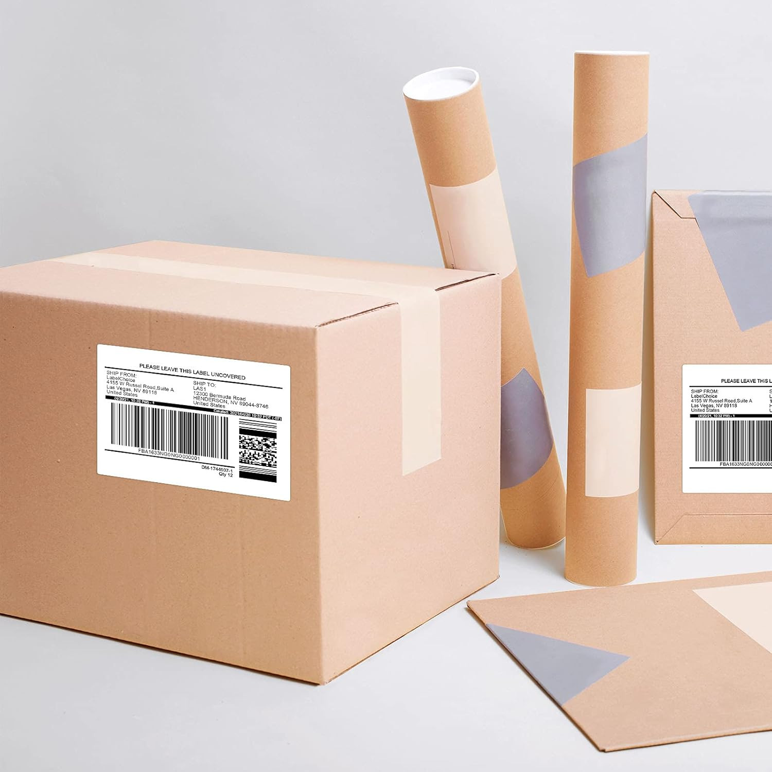 6000 Thermal Shipping Labels – 12 Rolls 4″x3″ for Zebra & Rollo Printers