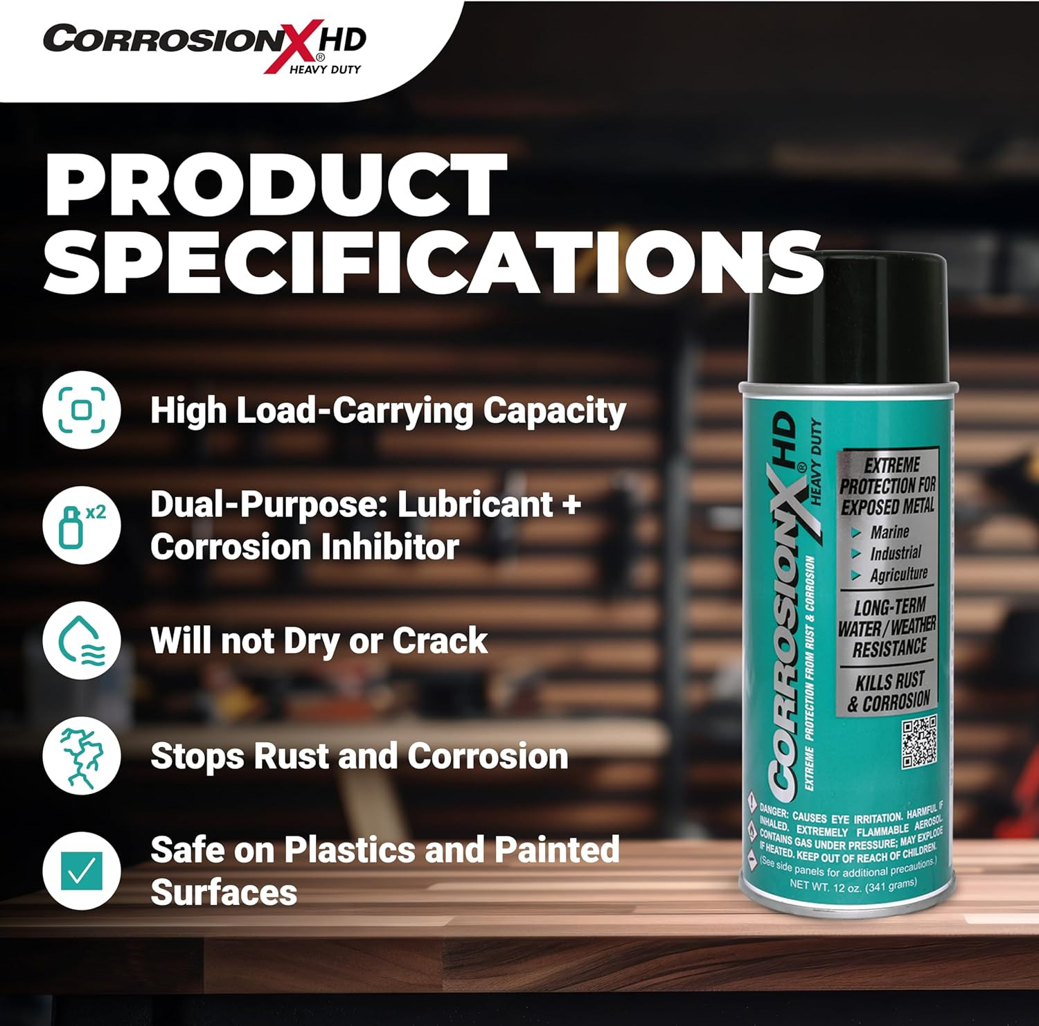 Heavy Duty anti Rust Spray, Dripless Self-Healing Corrosion Inhibitor with Water