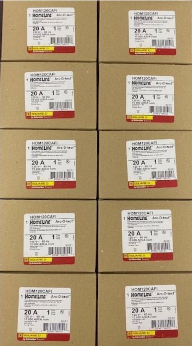 10PCS SQUARE D HOMELINE HOM120CAFI HOM120CAFIC 20A AFCI (with pigtail wire) NEW