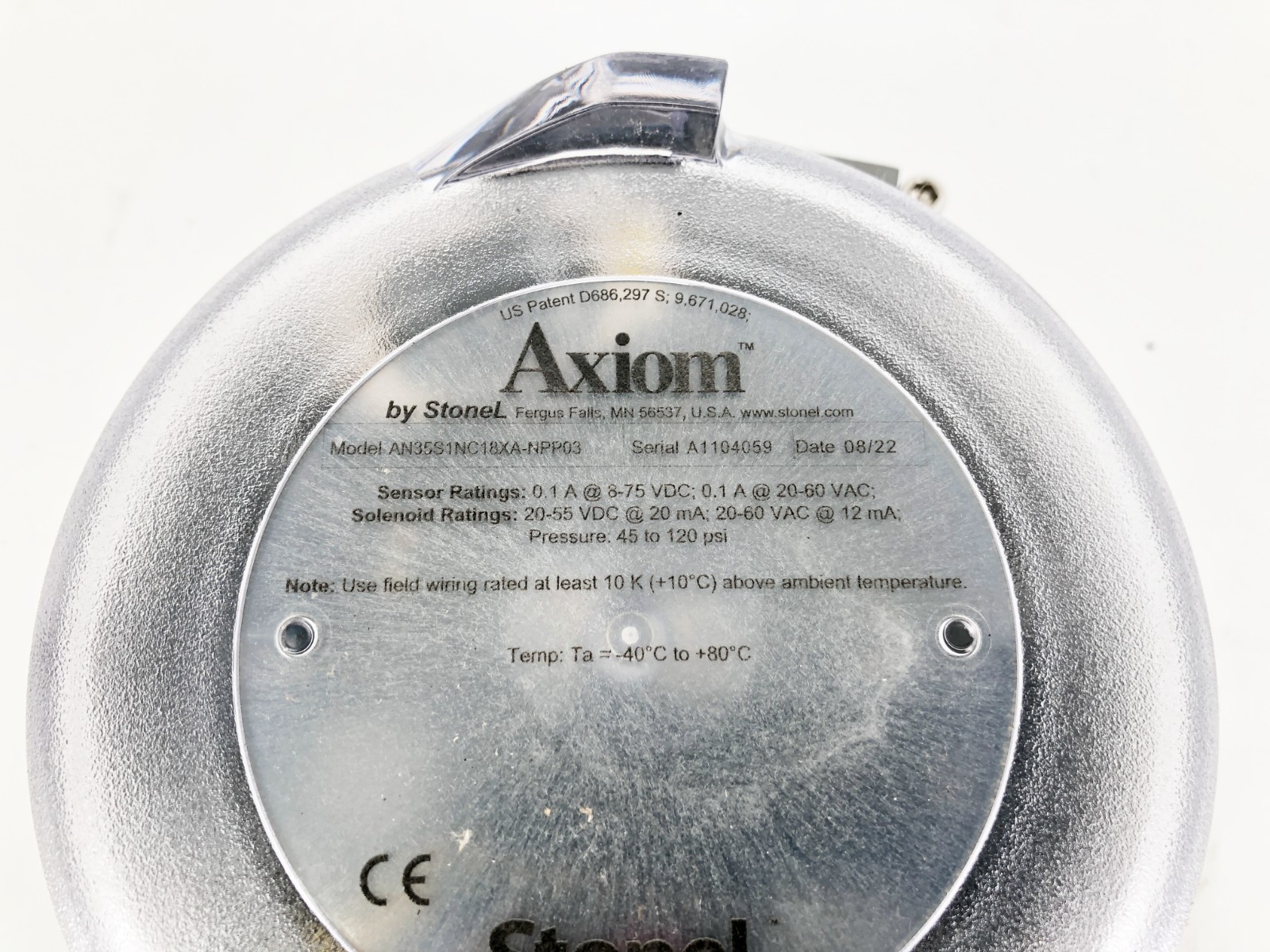 New StoneL Axiom AN35S1NC18XA-NPP03 Intrinsically Safe Valve Monitor