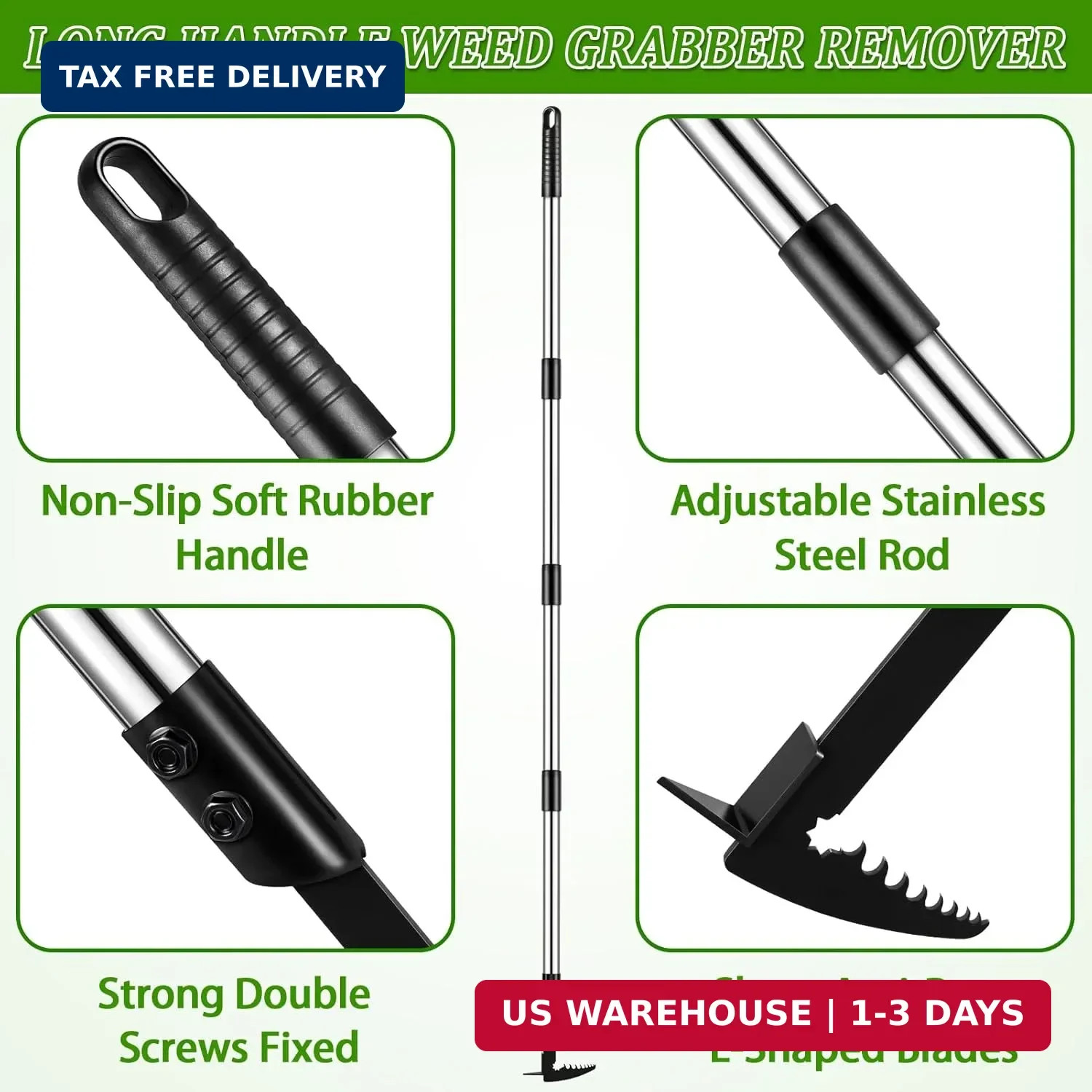 Crack Weeder – Manganese Steel Manual Crevice Weeding Tool, Adjustable Long Hand