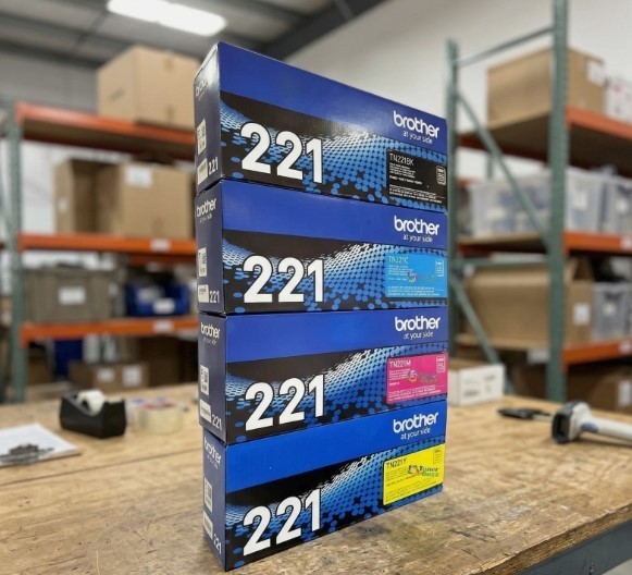 Genuine Brother TN221 Toner 4-Pack BK/C/M/Y HL-3170CDW MFC-9340CDW New