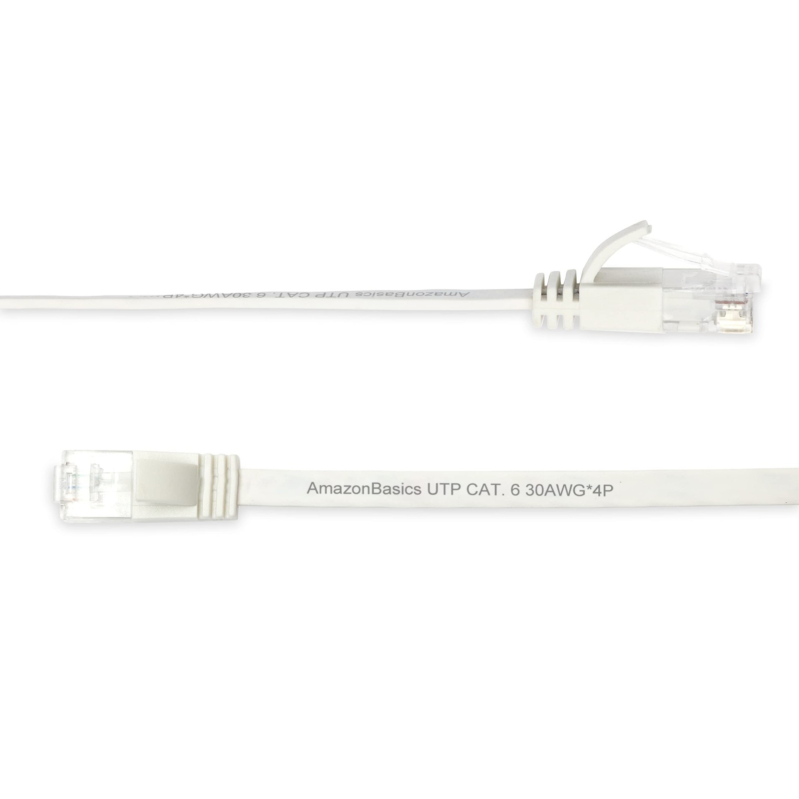 Amazon Basics Cat 6 Ethernet RJ45 10Gbps Flat Network Cable, 100ft Snagless w…