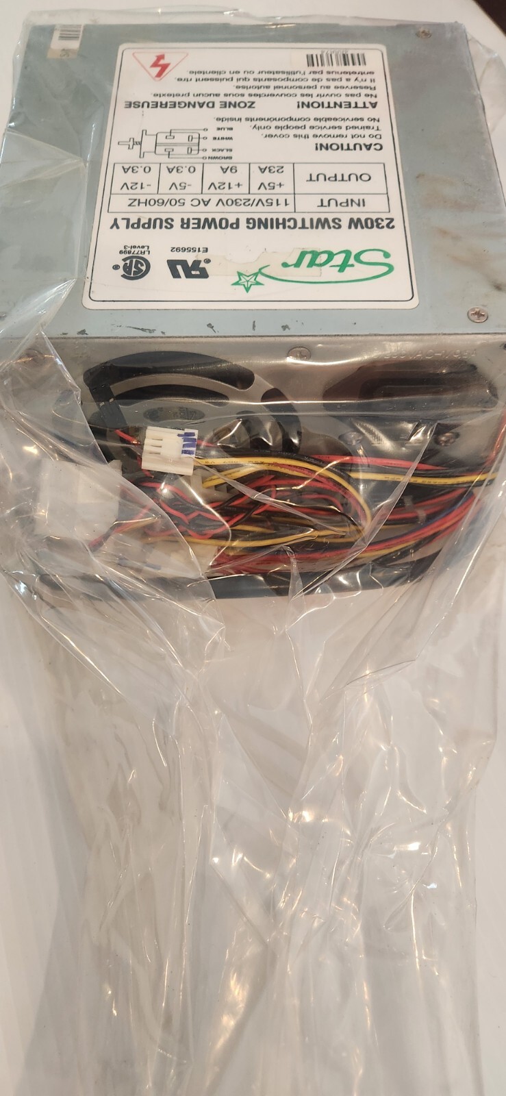 STAR 230W SWITCHING POWER SUPPLY INPUT 115V/230V AC 50/60HZ